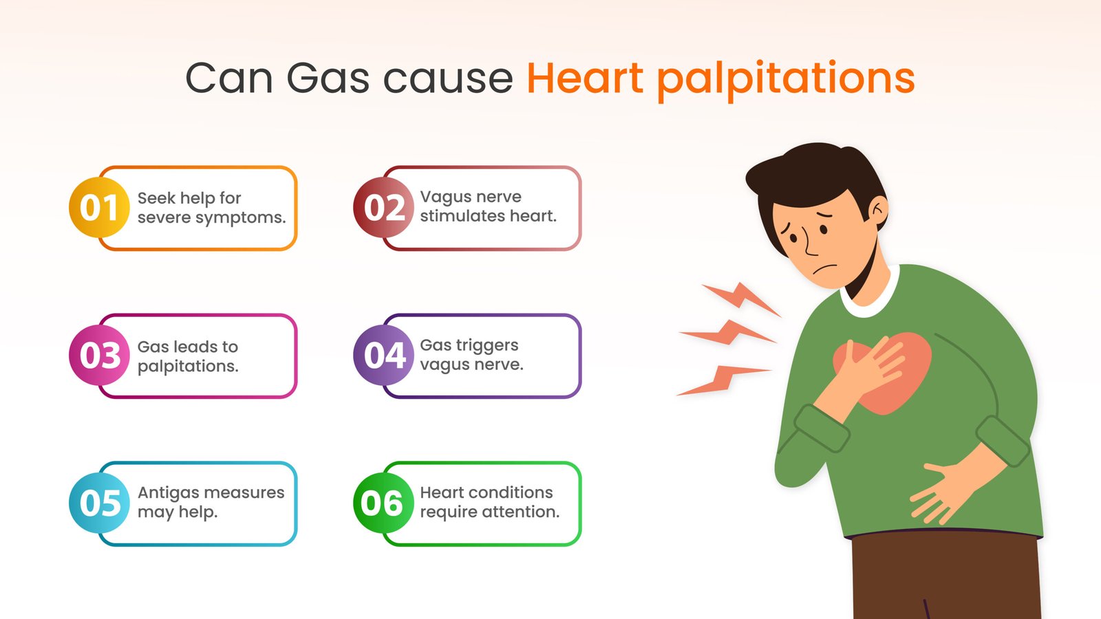 can gas cause heart palpitations