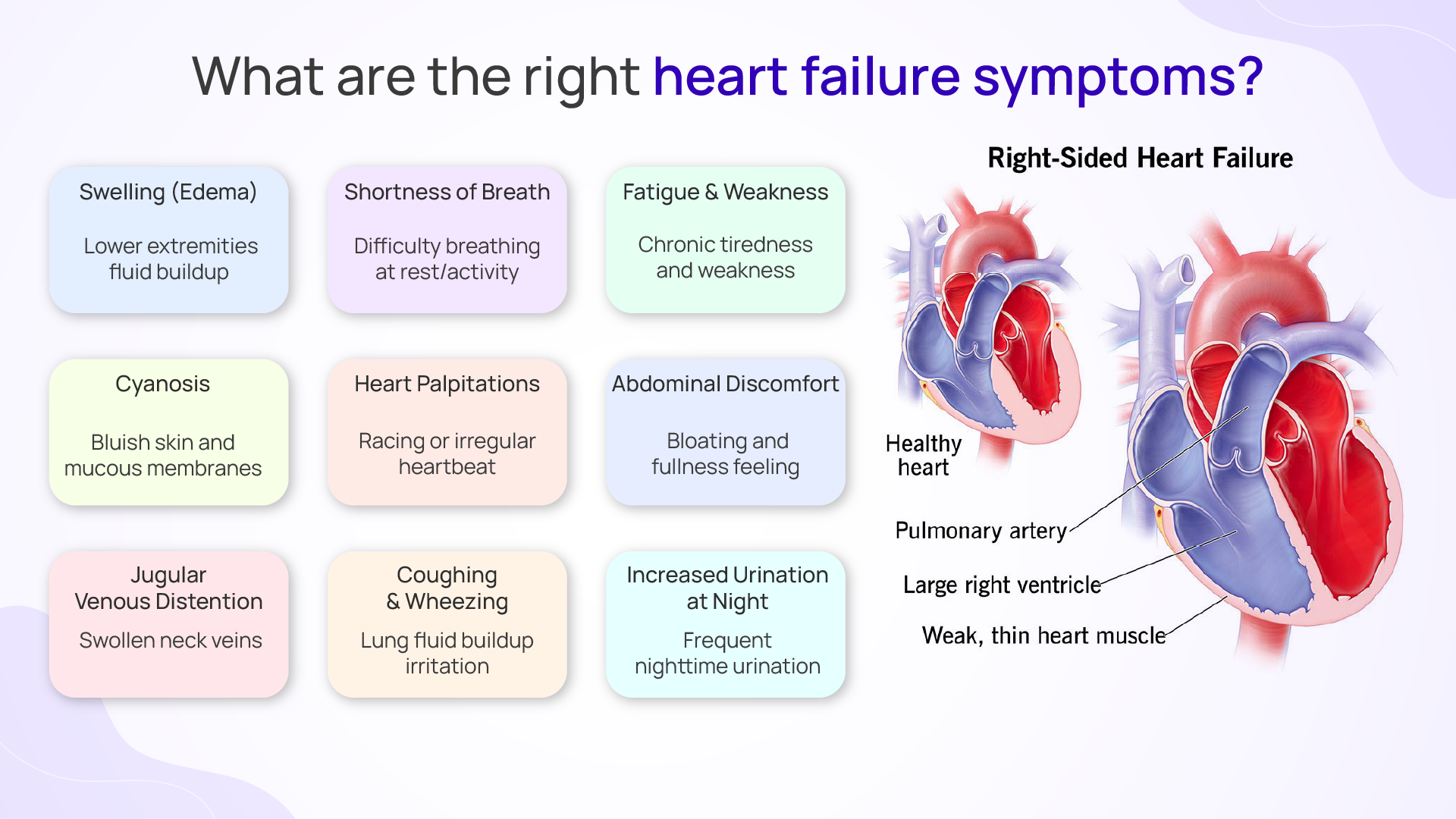right heart failure symptoms